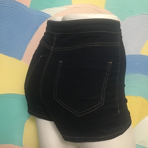 Denim co Dark Wash Shortie Short Jean sz 6 - Picture 3 of 5